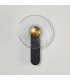 Larchmont Wall Lamp 1 x 7W LED 3000K 426lm Satin Black/Clear/Brass -9