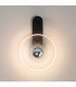 Larchmont Wall Lamp 1 x 7W LED 3000K 426lm Satin Black/Clear/Chrome -3
