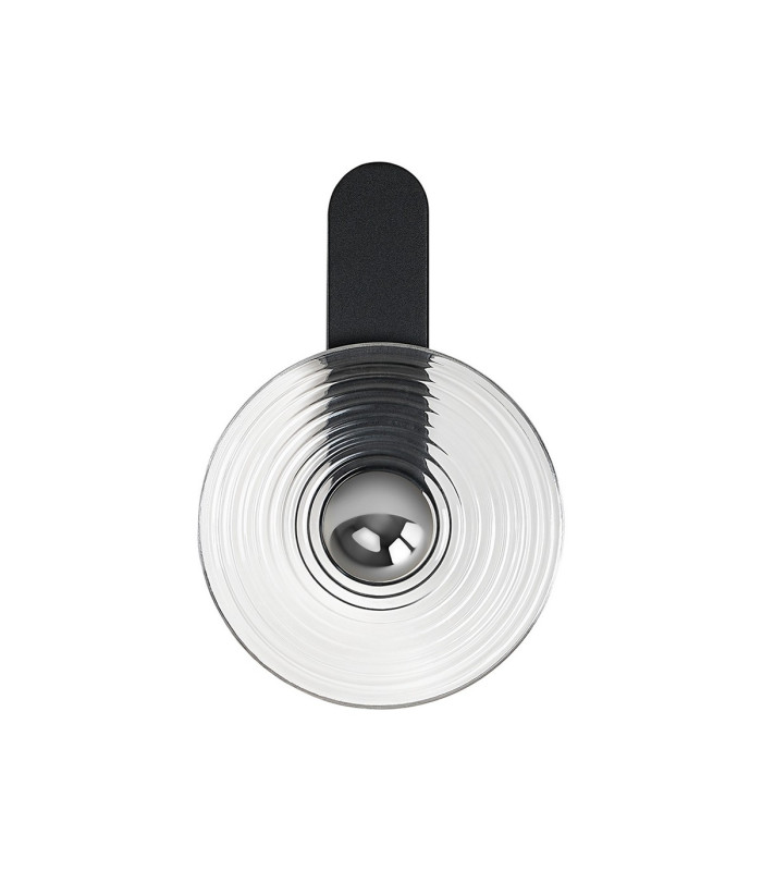Larchmont Wall Lamp 1 x 7W LED 3000K 426lm Satin Black/Clear/Chrome -4