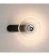 Larchmont Wall Lamp 1 x 7W LED 3000K 426lm Satin Black/Clear/Chrome -8