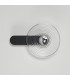 Larchmont Wall Lamp 1 x 7W LED 3000K 426lm Satin Black/Clear/Chrome -9