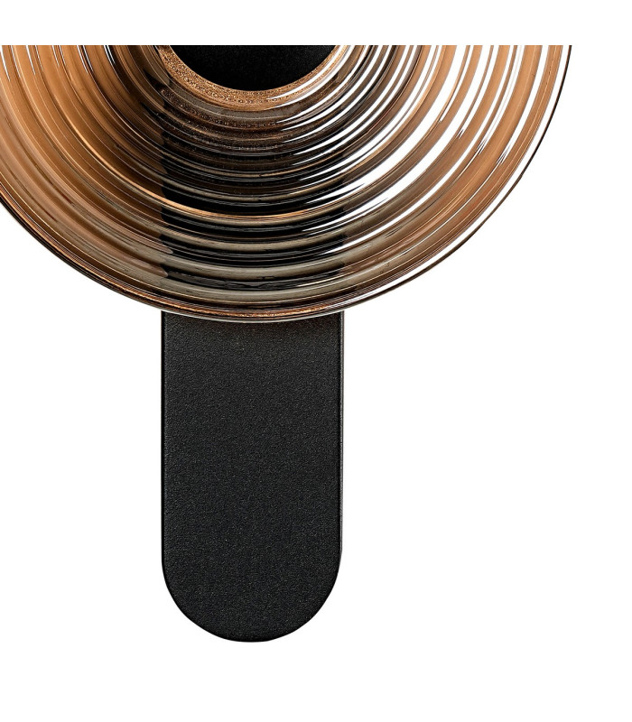 Larchmont Wall Lamp 1 x 7W LED 3000K 426lm Satin Black/Smoke -7