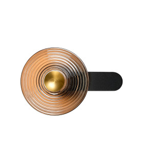Larchmont Wall Lamp 1 x 7W LED 3000K 426lm Satin Black/Smoke/Brass -1