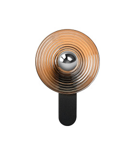 Larchmont Wall Lamp 1 x 7W LED 3000K 426lm Satin Black/Smoke/Chrome -1