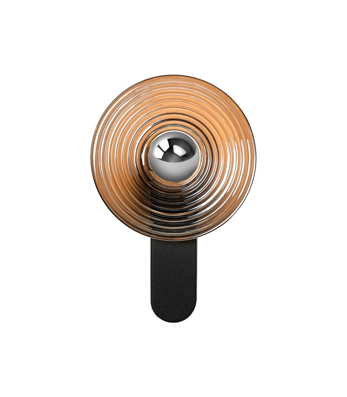 Larchmont Wall Lamp 1 x 7W LED 3000K 426lm Satin Black/Smoke/Chrome -1