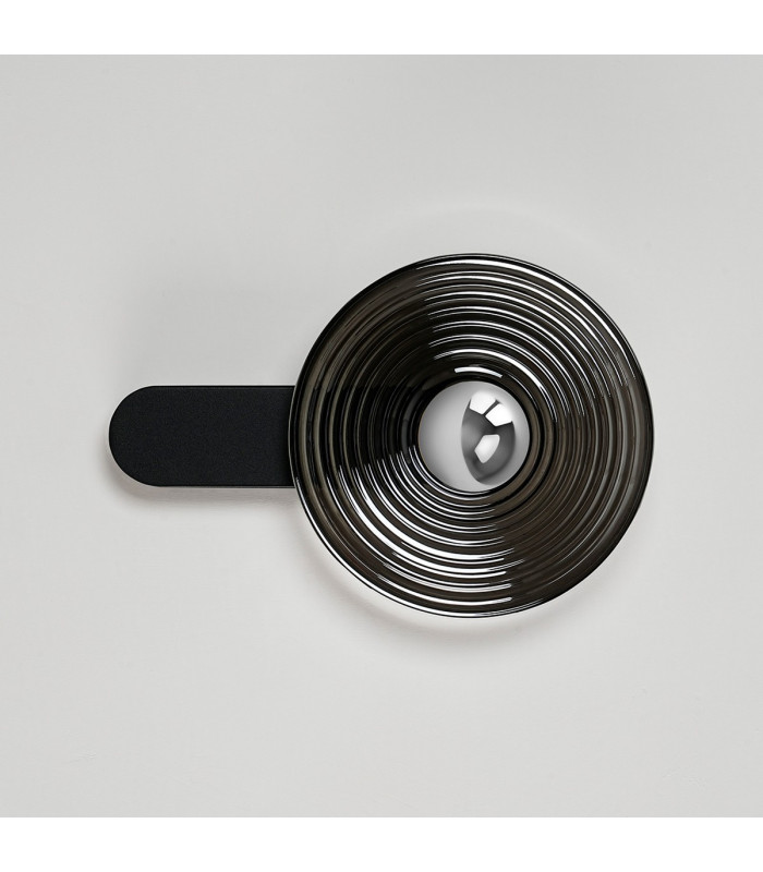 Larchmont Wall Lamp 1 x 7W LED 3000K 426lm Satin Black/Smoke/Chrome -9