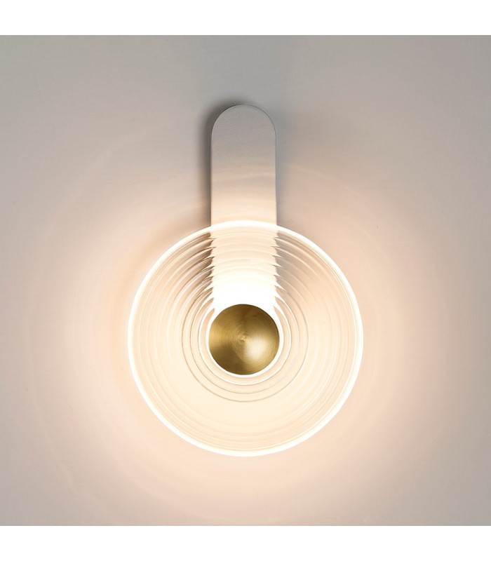 1 x 7W LED 3000K 426lm Satin White/Clear/Brass -5