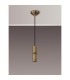 Hudsonville 10cm 1.5m 1 Light Pendant 1 x E27 Antique Brass/Black Braided Cable-3