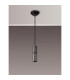Hudsonville 10cm 1.5m 1 Light Pendant 1 x E27 Black Chrome/Black Braided Cable-3