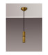 Hudsonville 10cm 1.5m 1 Light Pendant 1 x E27 Gold Bronze/Black Braided Cable-3