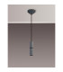 Hudsonville 10cm 1.5m 1 Light Pendant 1 x E27 Grey/Black Braided Cable-3