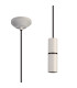 Hudsonville 10cm 1.5m 1 Light Pendant 1 x E27 Matt White/Black Braided Cable-1