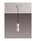 Hudsonville 10cm 1.5m 1 Light Pendant 1 x E27 Matt White/Black Braided Cable-3