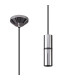 Hudsonville 10cm 1.5m 1 Light Pendant 1 x E27 Polished Chrome/Black Braided Cable-1