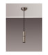 Hudsonville 10cm 1.5m 1 Light Pendant 1 x E27 Satin Nickel/Black Braided Cable-3