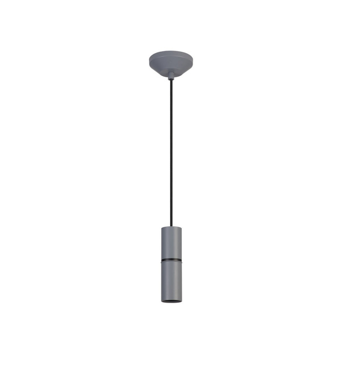 Hudsonville 10cm 1.5m 1 Light Pendant 1 x E27 Warm Grey/Black Braided Cable-4