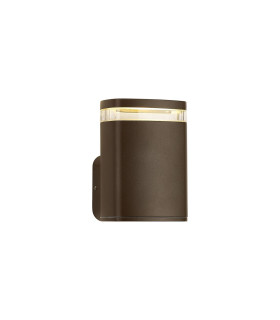 Killington Wall Lamp 1 x GU10 IP54 Matt Brown/Clear -1