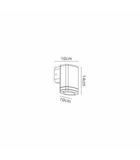 Killington Wall Lamp 1 x GU10 IP54 Matt Brown/Clear -2