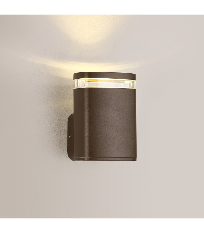 Killington Wall Lamp 1 x GU10 IP54 Matt Brown/Clear -3