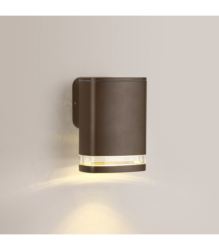 Killington Wall Lamp 1 x GU10 IP54 Matt Brown/Clear -10