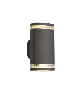 Killington Wall Lamp 2 x GU10 IP54 Grey/Clear -1