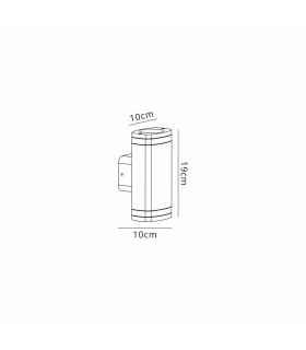 Killington Wall Lamp 2 x GU10 IP54 Grey/Clear -2