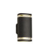 Killington Wall Lamp 2 x GU10 IP54 Matt Black/Clear -1