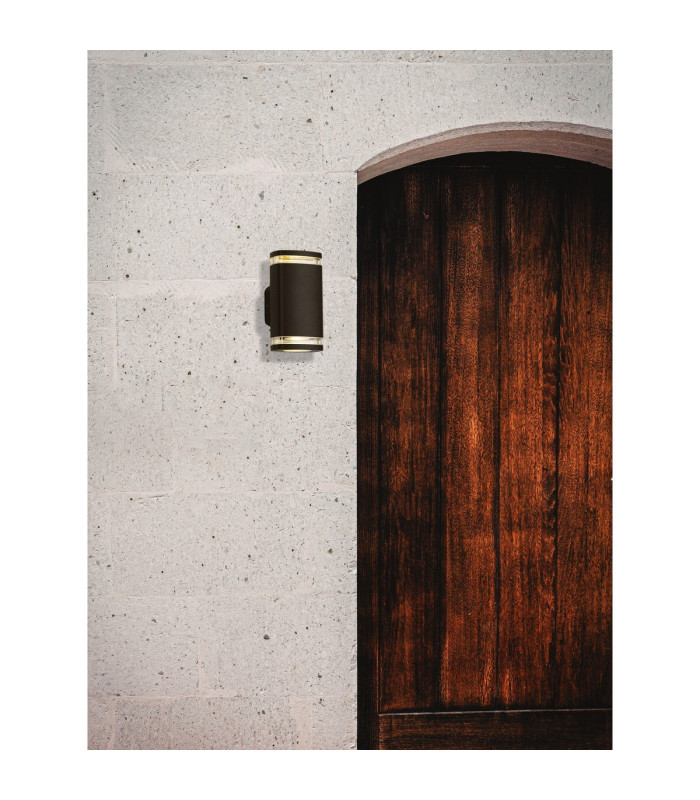 Killington Wall Lamp 2 x GU10 IP54 Matt Brown/Clear -4