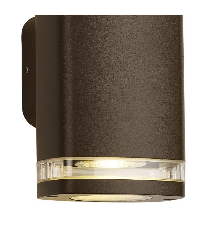 Killington Wall Lamp 2 x GU10 IP54 Matt Brown/Clear -7