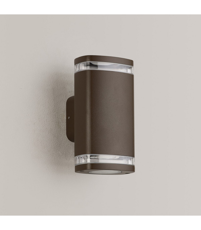 Killington Wall Lamp 2 x GU10 IP54 Matt Brown/Clear -8