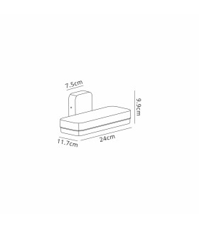 Fleming Wall Lamp 1 x 10W LED 3000K 790lm IP54 Black -2