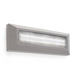 Outdoor LED Wall Surface Mounted Light Grey 8cm 440lm 4000K IP65 - 1