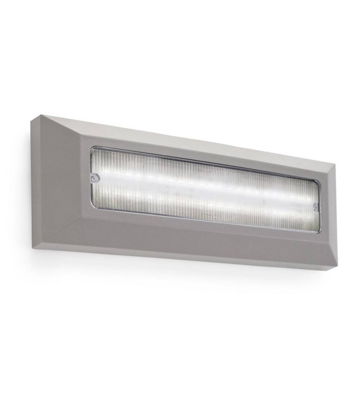Outdoor LED Wall Surface Mounted Light Grey 8cm 440lm 4000K IP65 - 1