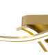 Hamburg 54cm 3 Light Ceiling 3 x 13W LED 3500K 2342lm Sand Gold -6