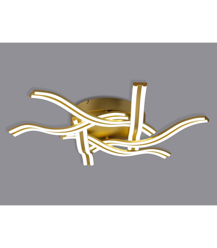 Hamburg 75cm 6 Light Ceiling 3 Step Dimming 6 x 13W LED 3500K 5015lm Sand Gold -3
