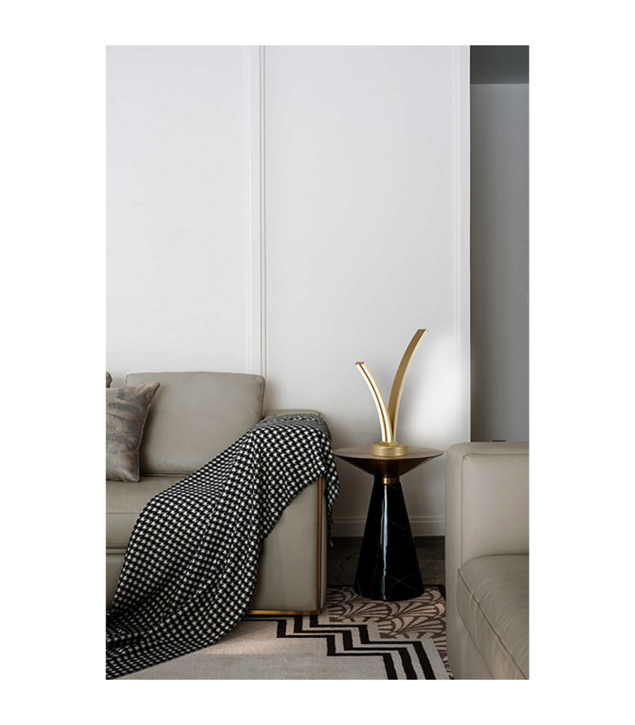 Hamburg 2 Light Table Lamp Switched 5W/7W LED 3500K 757lm Sand Gold -4