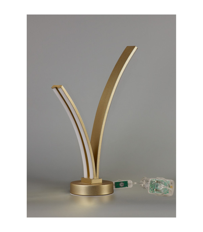 Hamburg 2 Light Table Lamp Switched 5W/7W LED 3500K 757lm Sand Gold -8