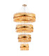 Lysander 4 Tier 40cm + 60cm + 80cm + 1m Pendant 10 + 18 + 24 + 32 Light G9 Brass/Amber Item Weight: 80kg-1