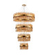 Lysander 4 Tier 40cm + 60cm + 80cm + 1m Pendant 10 + 18 + 24 + 32 Light G9 Brass/Amber Item Weight: 80kg-4