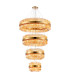 Lysander 4 Tier 40cm + 60cm + 80cm + 1m Pendant 10 + 18 + 24 + 32 Light G9 Brass/Amber Item Weight: 80kg-5