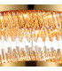Lysander 4 Tier 40cm + 60cm + 80cm + 1m Pendant 10 + 18 + 24 + 32 Light G9 Brass/Amber Item Weight: 80kg-8