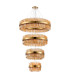 Lysander 4 Tier 40cm + 60cm + 80cm + 1m Pendant 10 + 18 + 24 + 32 Light G9 Brass/Amber Item Weight: 80kg-9