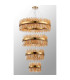 Lysander 4 Tier 40cm + 60cm + 80cm + 1m Pendant 10 + 18 + 24 + 32 Light G9 Brass/Amber Item Weight: 80kg-10