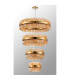 Lysander 4 Tier 40cm + 60cm + 80cm + 1m Pendant 10 + 18 + 24 + 32 Light G9 Brass/Amber Item Weight: 80kg-12