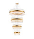 Lysander 4 Tier 40cm + 60cm + 80cm + 1m Pendant 10 + 18 + 24 + 32 Light G9 Brass/Clear Item Weight: 80kg-1