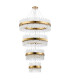 Lysander 4 Tier 40cm + 60cm + 80cm + 1m Pendant 10 + 18 + 24 + 32 Light G9 Brass/Clear Item Weight: 80kg-4