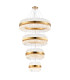 Lysander 4 Tier 40cm + 60cm + 80cm + 1m Pendant 10 + 18 + 24 + 32 Light G9 Brass/Clear Item Weight: 80kg-5
