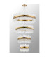 Lysander 4 Tier 40cm + 60cm + 80cm + 1m Pendant 10 + 18 + 24 + 32 Light G9 Brass/Clear Item Weight: 80kg-10