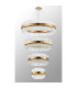 Lysander 4 Tier 40cm + 60cm + 80cm + 1m Pendant 10 + 18 + 24 + 32 Light G9 Brass/Clear Item Weight: 80kg-12