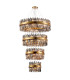 Lysander 4 Tier 40cm + 60cm + 80cm + 1m Pendant 10 + 18 + 24 + 32 Light G9 Brass/Smoke Item Weight: 80kg-1